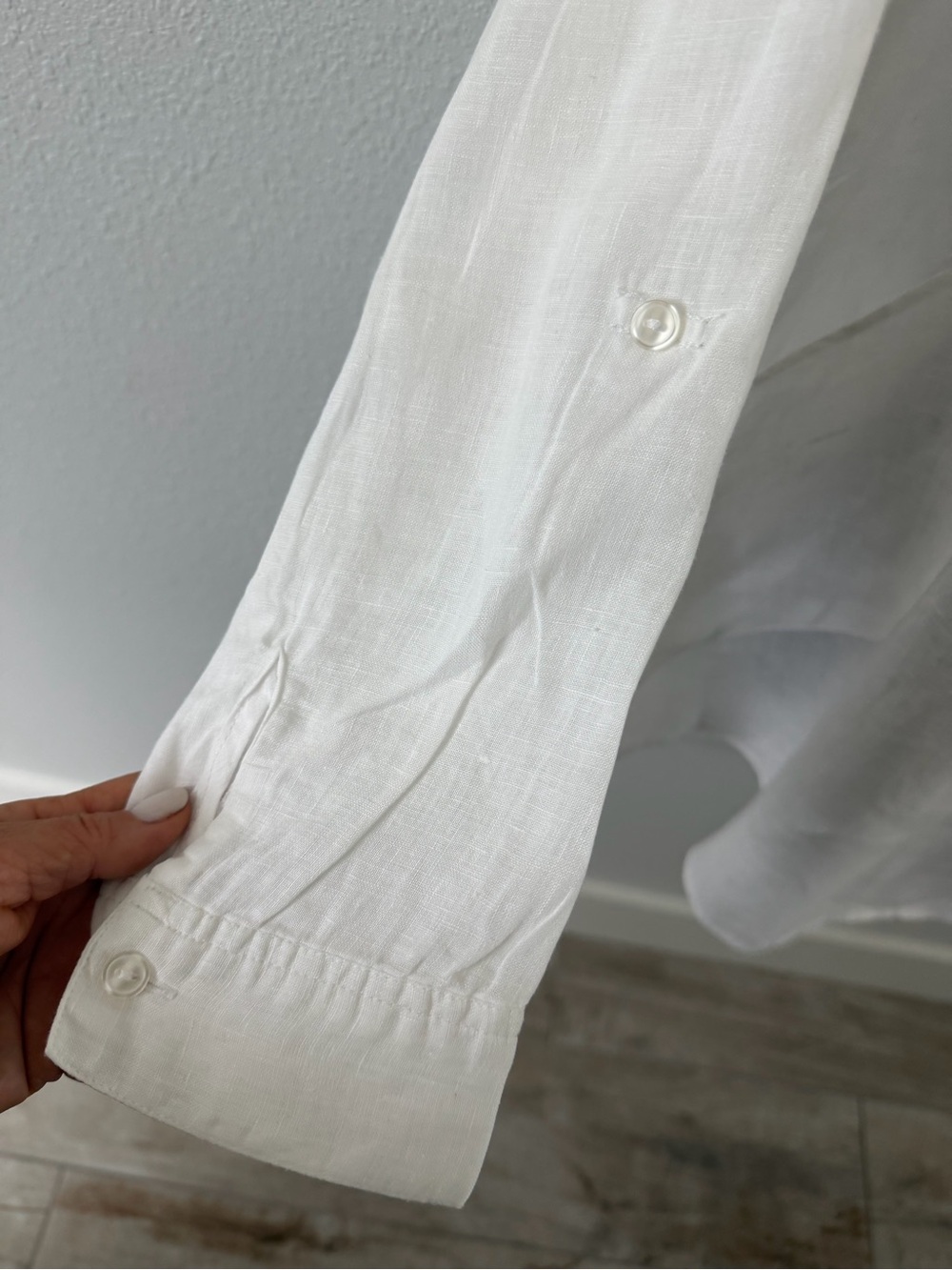 Linen For Cynthia White Hooded Swim Cover-Up Tunic with Pockets - Picture 5 of 13